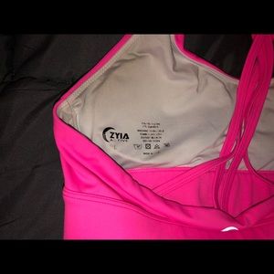 Zyia Hot Pink Light n Tight Strappy Bra